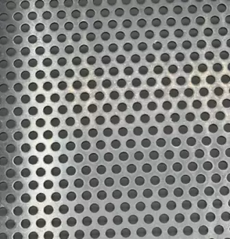 Aluminium Lochblech Rv 5-8, 1,5mm stark, Nahaufnahme der runden Lochung